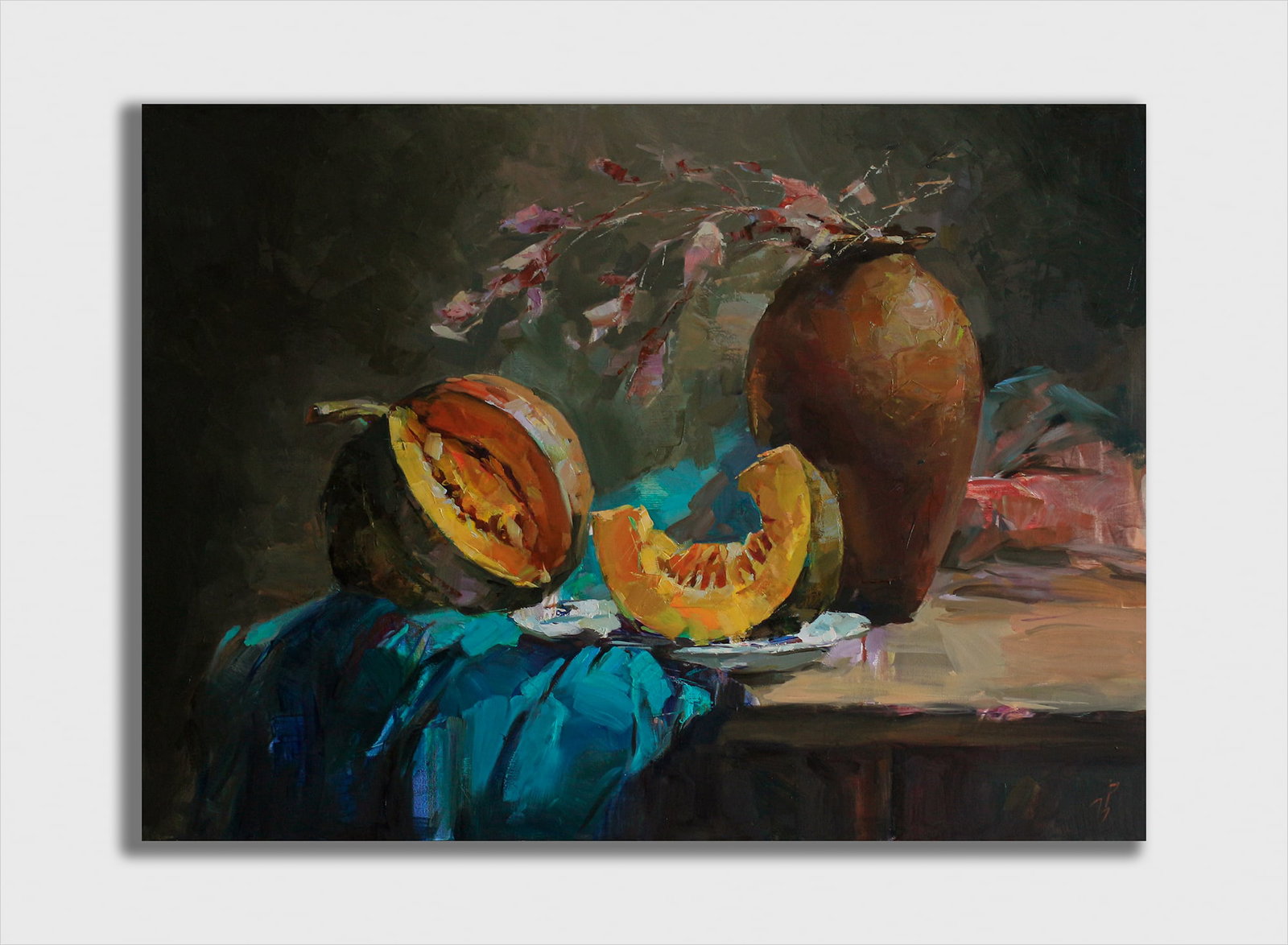 Oil still life painting Pumpkins Ivan T. - 11