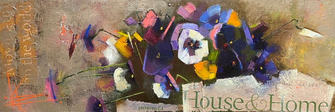 Abstract Oil painting Spring presentation Oksana Kyrylenko - 2