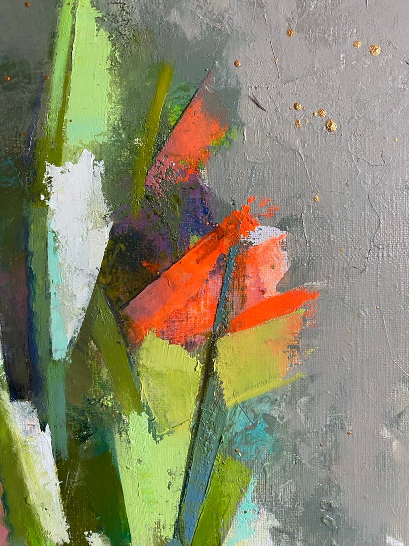 Abstract Oil painting Gladioli Oksana Kyrylenko - 3