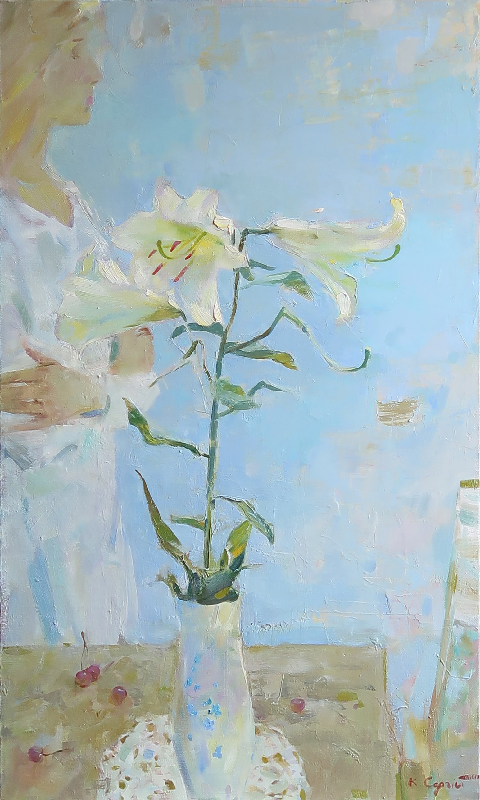 Oil painting Porcelain dreams Serg Kovalenko: 66SK Painter: Serg Kovalenko S?ze: 60x100 cm/23.6x39.4 inches Components: oil, canvas Original painting CONDITION: exellent ERA: modern Graduated from the art and graphic faculty of the Kharkiv Nation