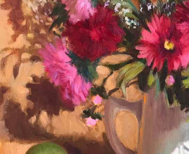 Oil painting Asters Maria Mitrick - 3