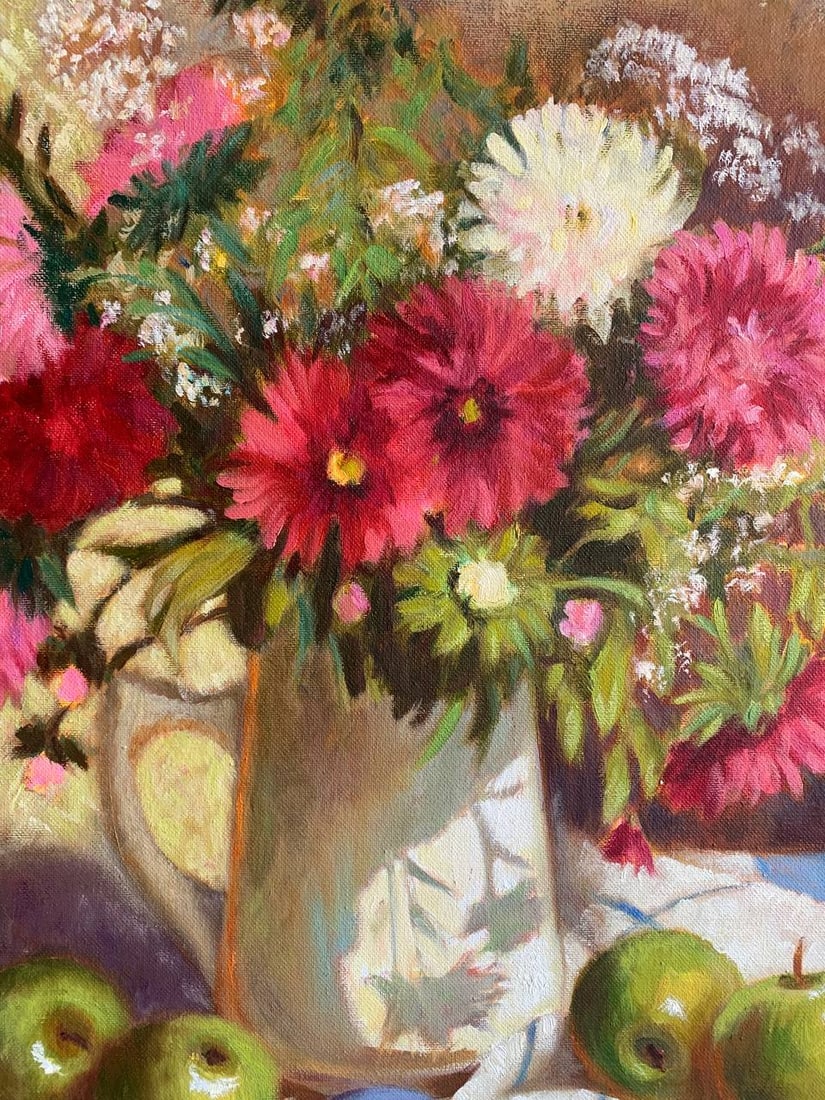 Oil painting Asters Maria Mitrick - 6