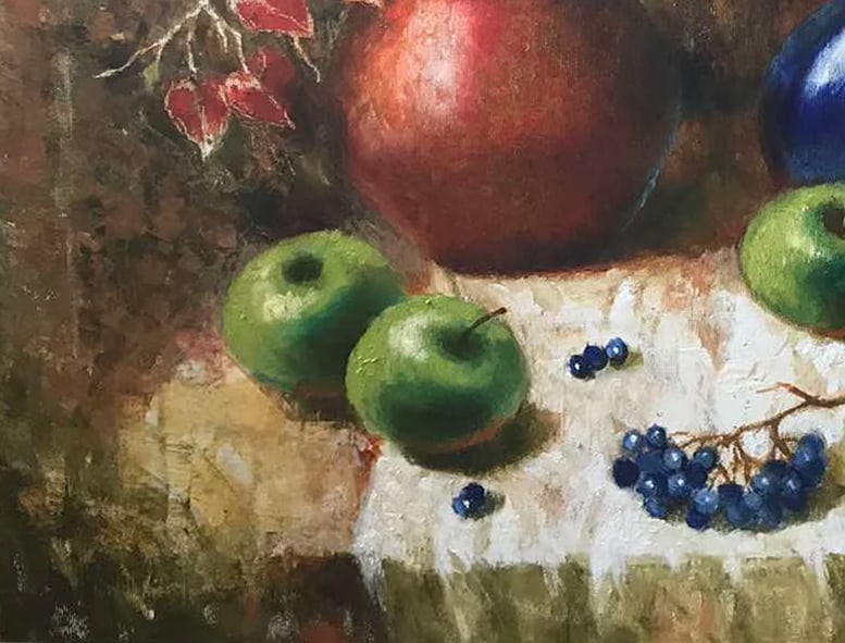 Oil painting Apple still life Maria Mitrick - 6