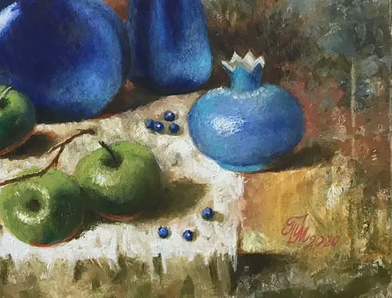 Oil painting Apple still life Maria Mitrick - 8