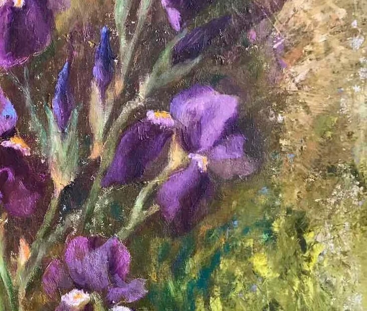 Oil painting Iris flowers Maria Mitrick - 5