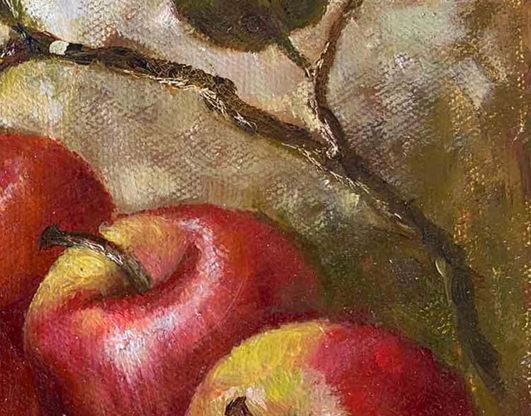 Oil painting apple brothers Maria Mitrick - 3