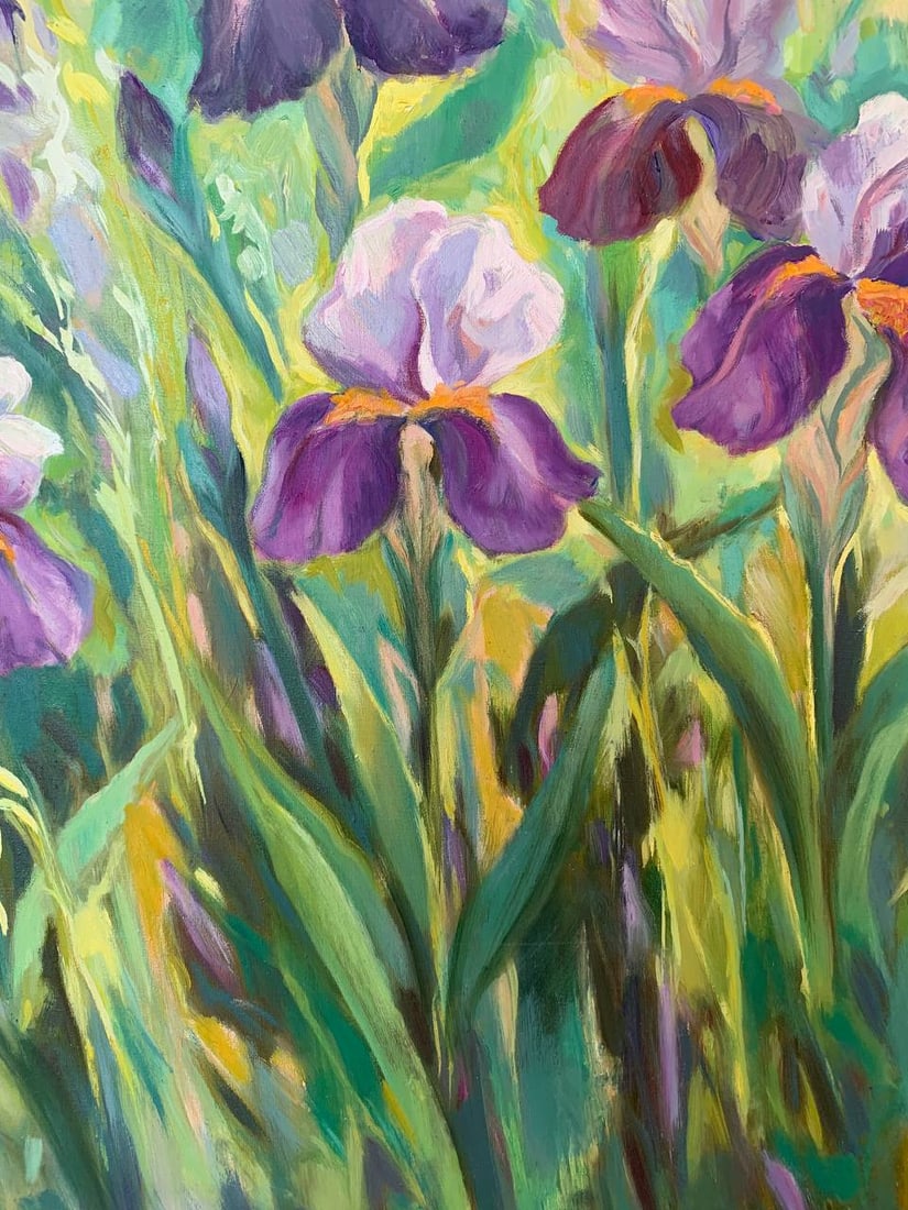 Oil painting irises Maria Mitrick - 2