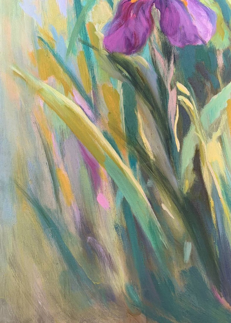 Oil painting irises Maria Mitrick - 5