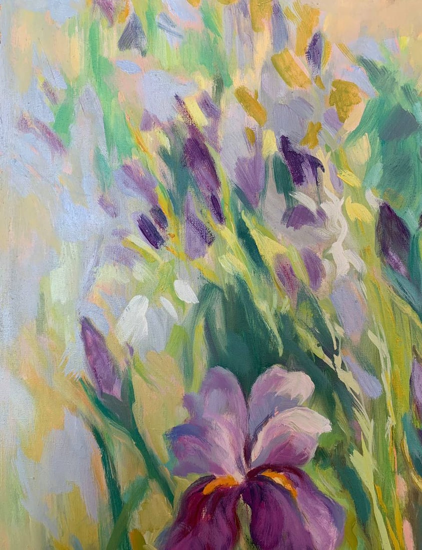Oil painting irises Maria Mitrick - 6