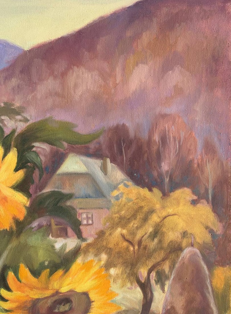 Oil painting Autumn in the village of Lumshorakh Maria Mitrick - 3