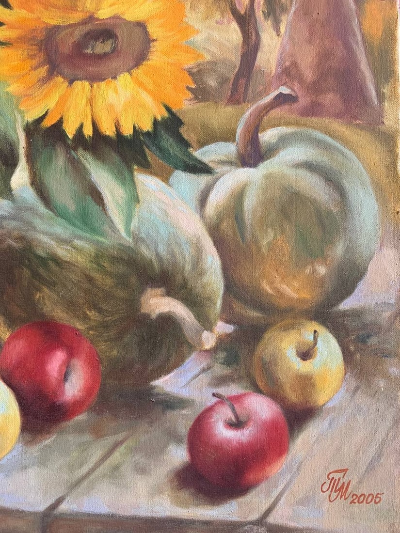 Oil painting Autumn in the village of Lumshorakh Maria Mitrick - 4