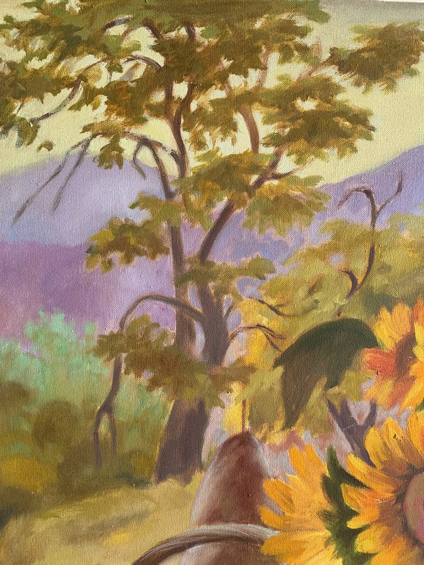 Oil painting Autumn in the village of Lumshorakh Maria Mitrick - 6