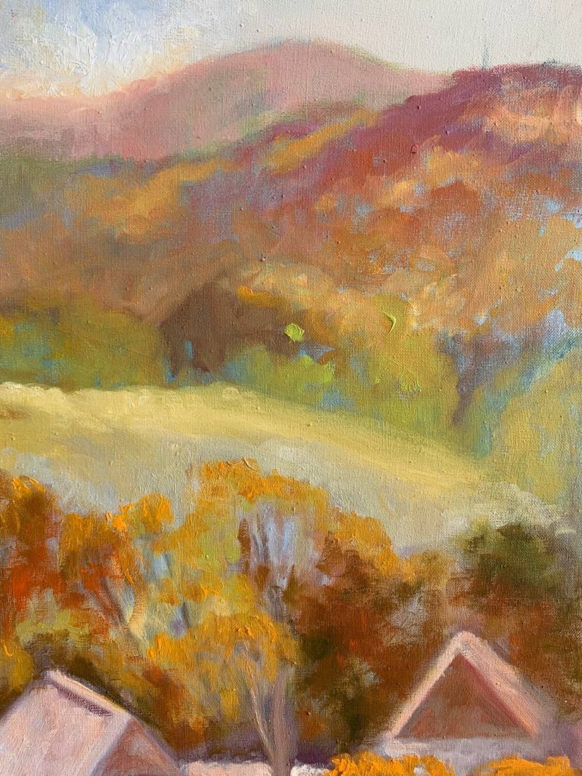 Oil painting autumn sunny morning Maria Mitrick - 3