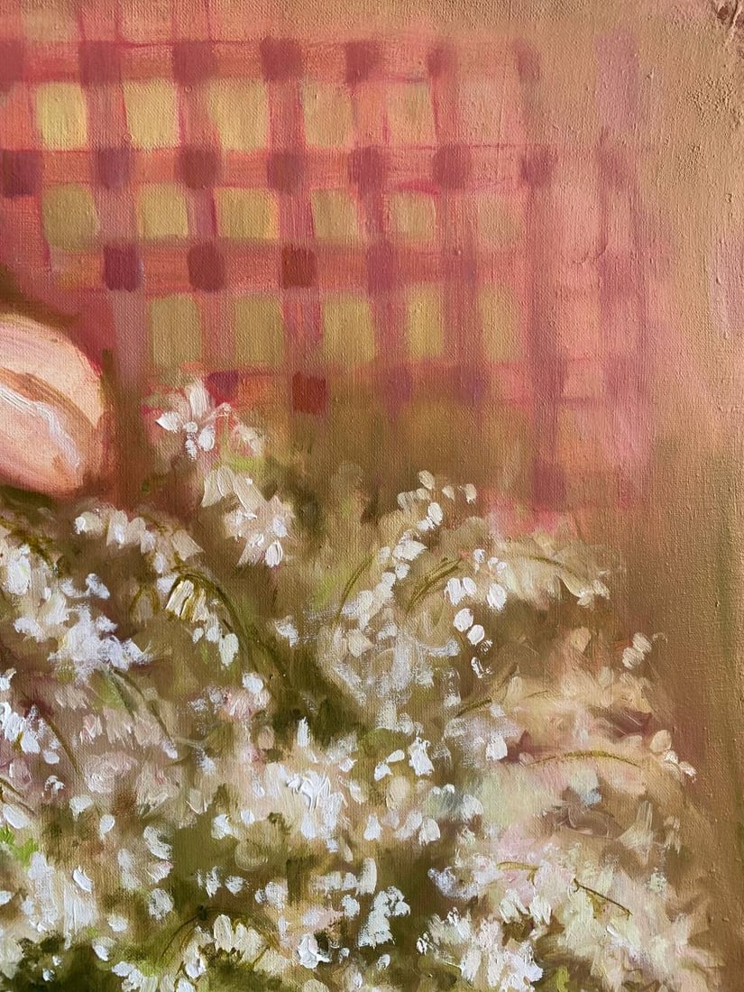 Oil painting white tulips Maria Mitrick - 3