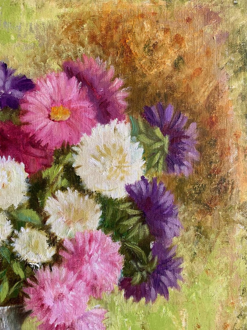 Oil painting Asters Maria Mitrick - 3