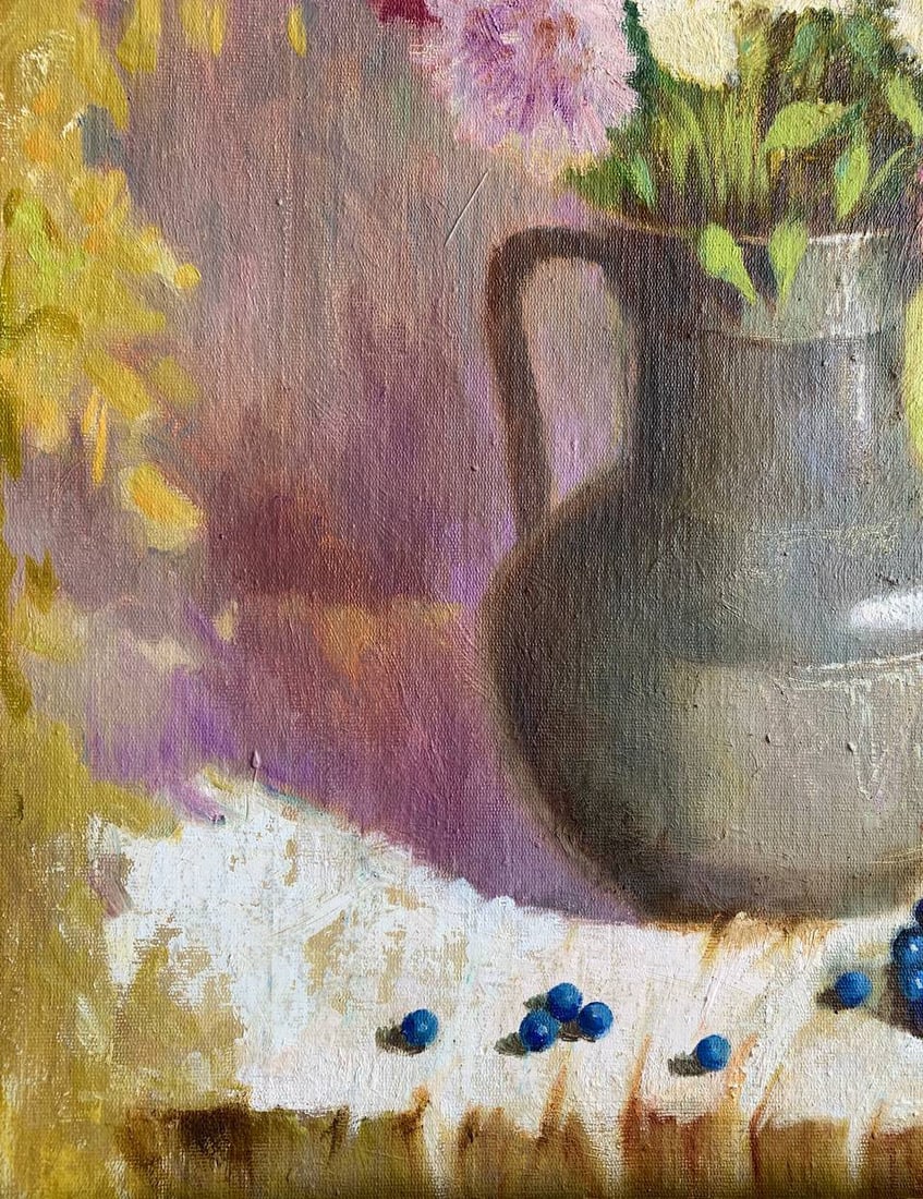 Oil painting Asters Maria Mitrick - 5