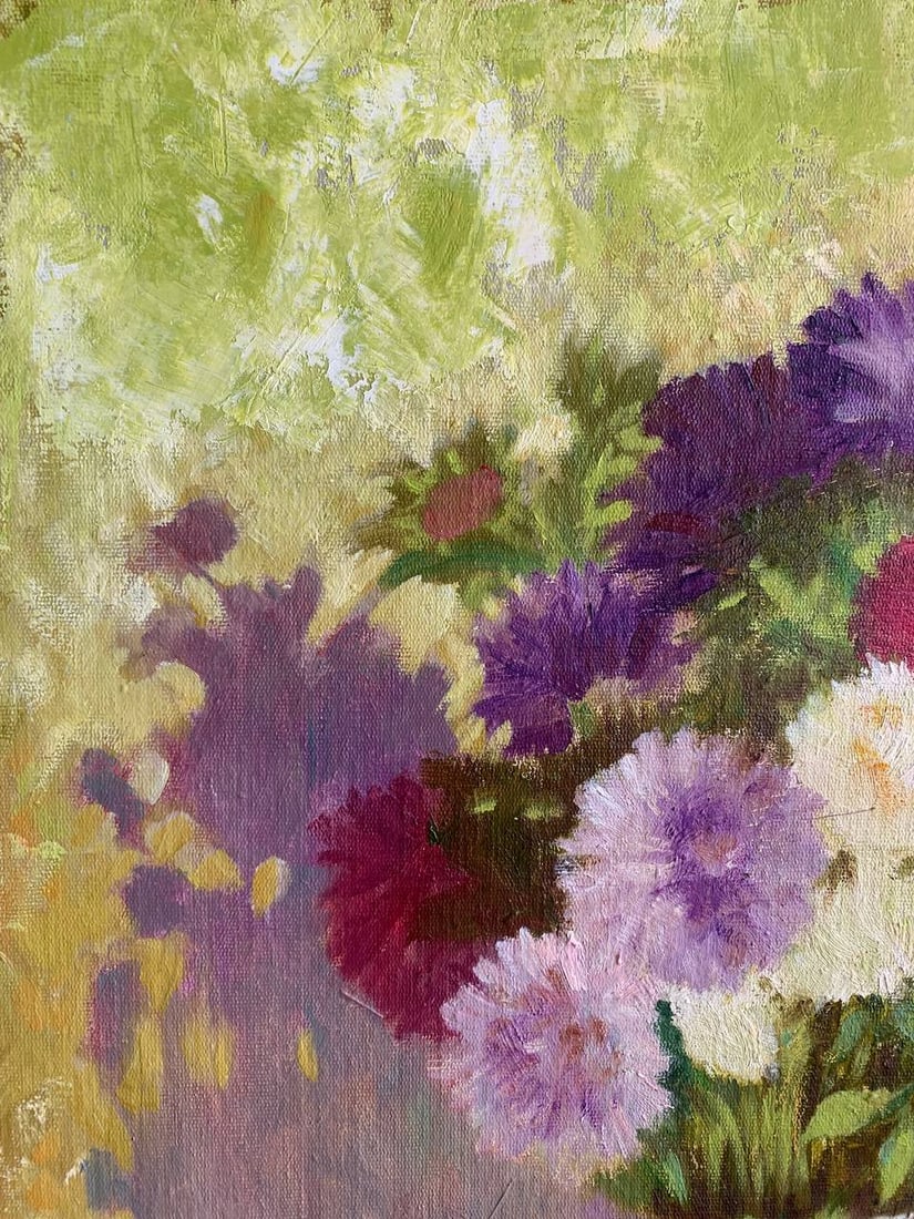 Oil painting Asters Maria Mitrick - 6