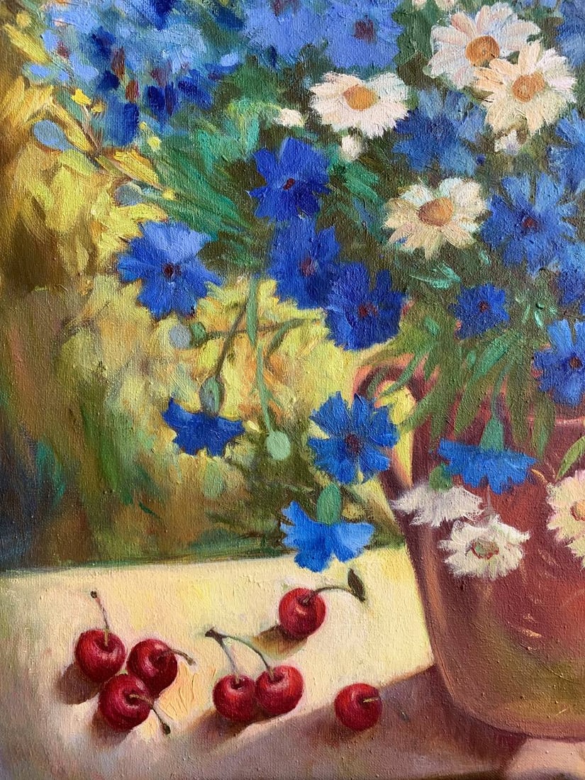 Oil painting Chamomile Maria Mitrick - 5
