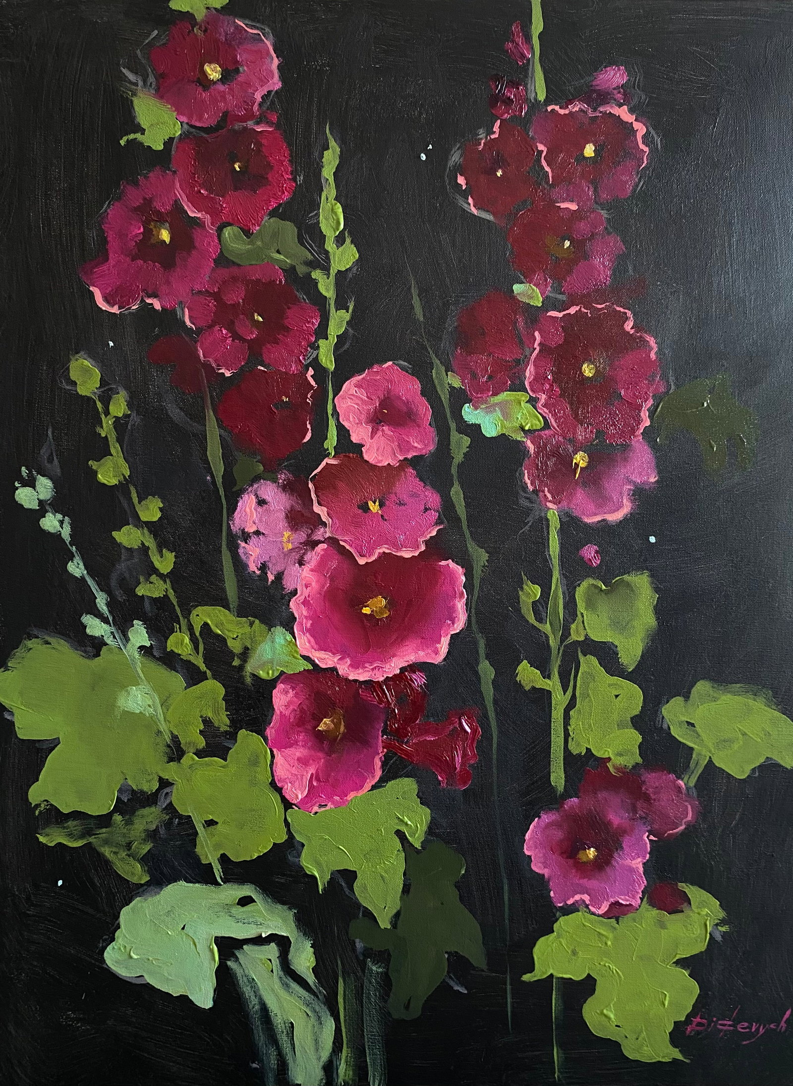 Oil painting Flowers Yulia D.: 13YD Painter: Yulia D. S?ze: 80x60 cm/31.49x23.62 inches Components: oil, canvas Original painting from our collection ERA: 2025 Short information: Yulia Didevich, born September 23, 1997 in Kyiv. Art