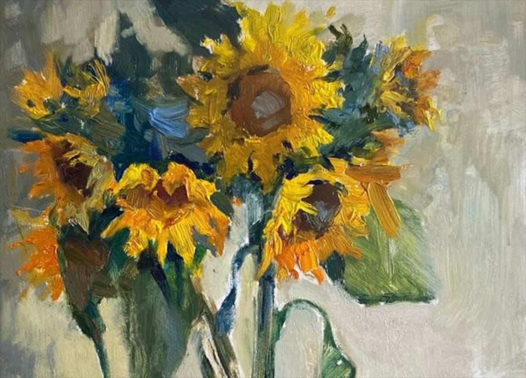 Oil painting Sunflowers Yulia D. - 2