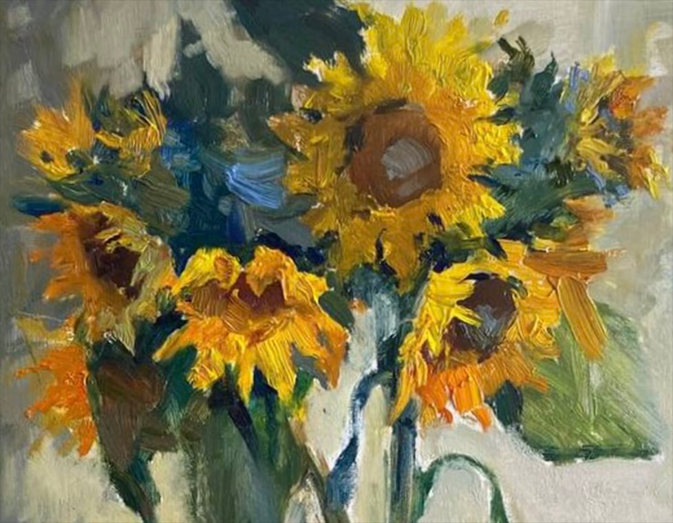 Oil painting Sunflowers Yulia D. - 7