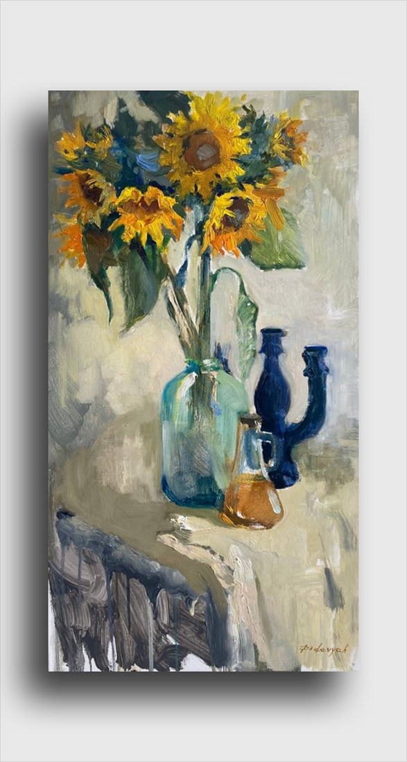 Oil painting Sunflowers Yulia D. - 9
