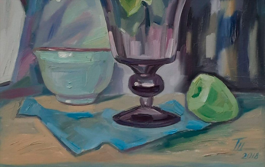 Abstract Oil painting Hortensia Tetyana Shulyak - 7