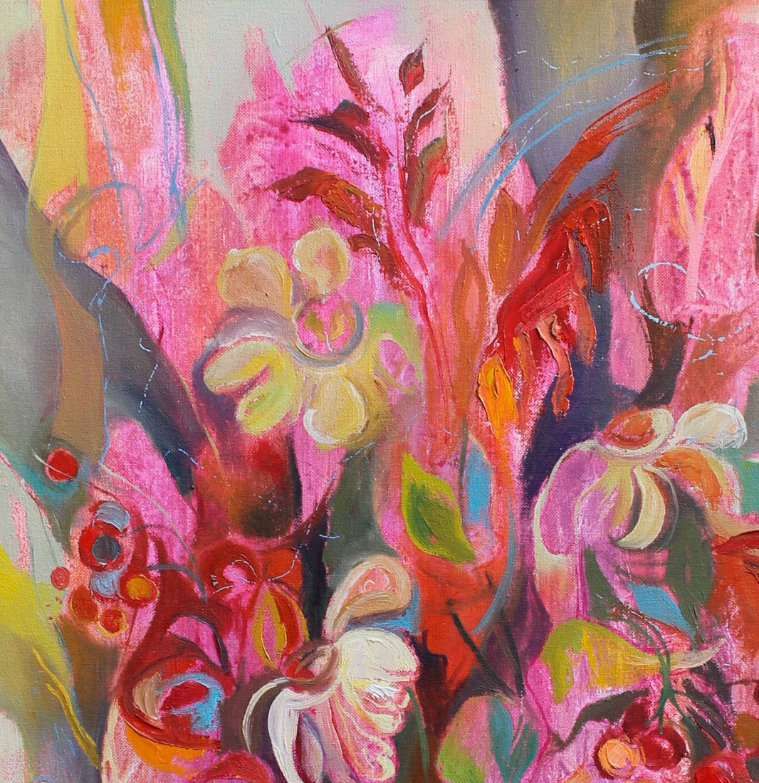 Oil acrylic painting Crimson Maria Voloschak - 4