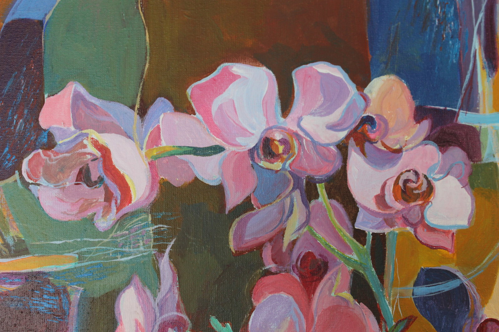 Acrylic painting Orchid Maria Voloschak - 4