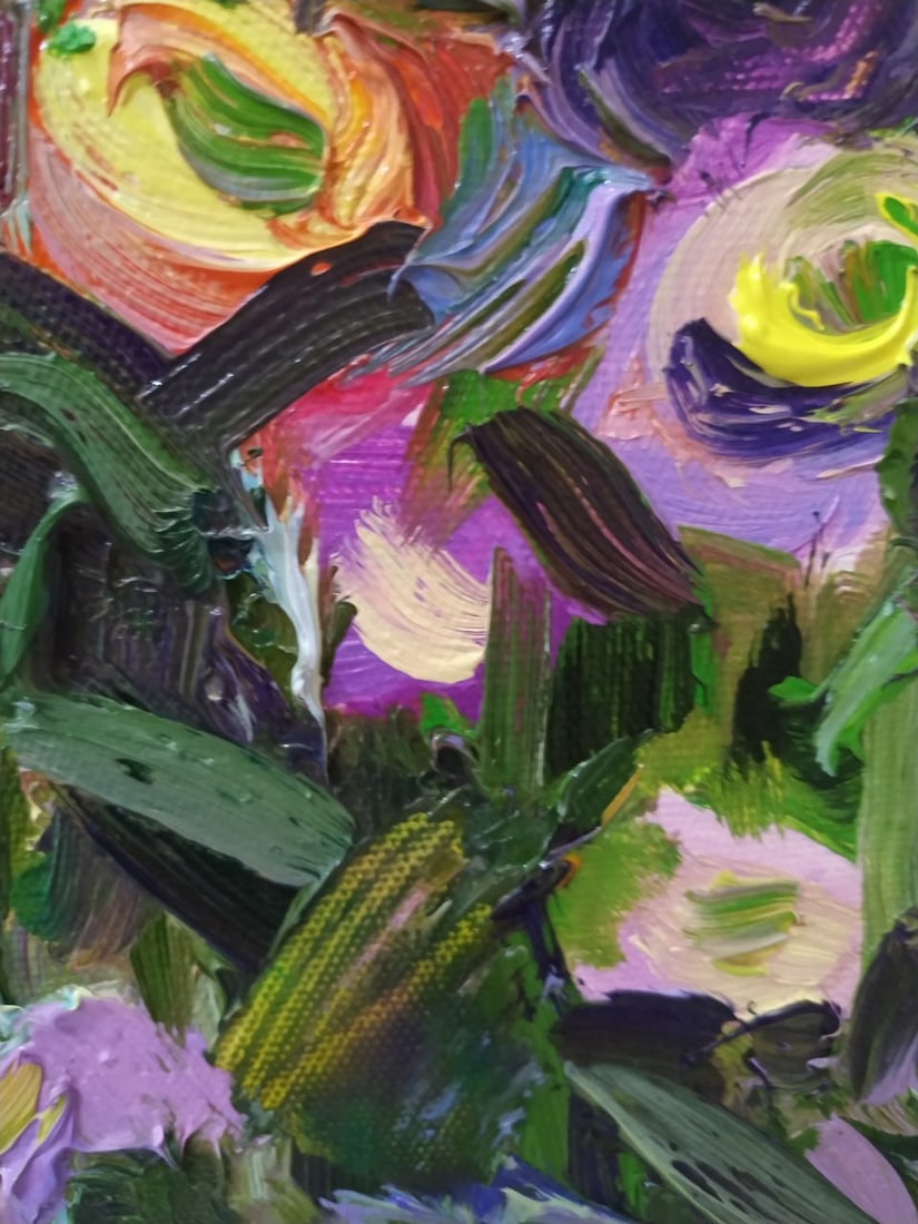 Oil painting Asters Nina L - 5