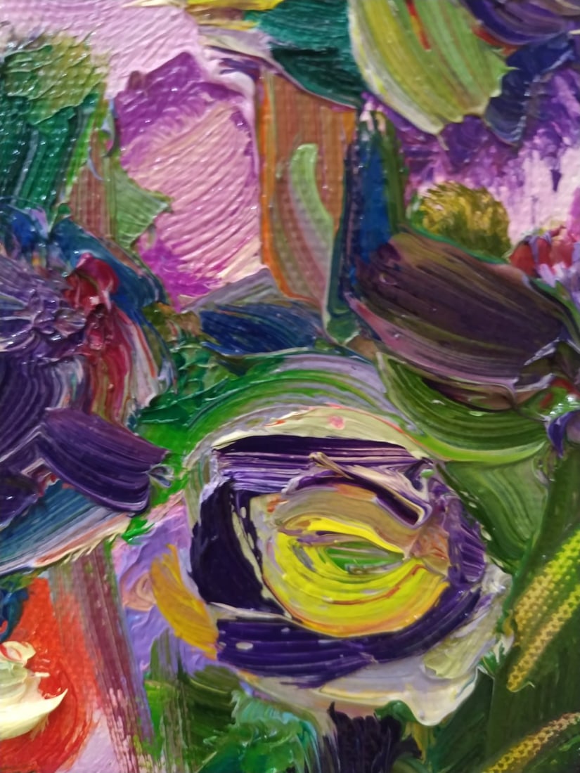 Oil painting Asters Nina L - 9