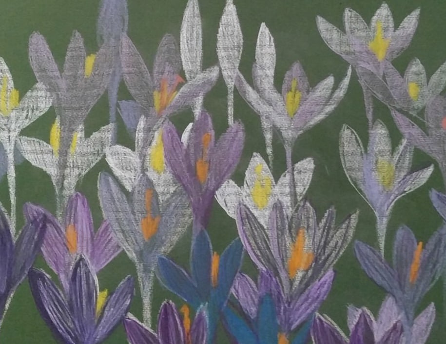 Oil painting Crocuses Nina L - 6