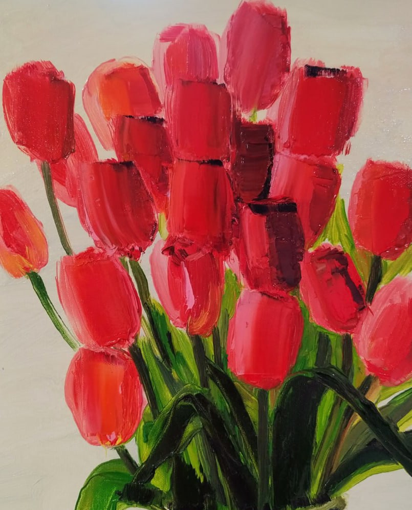 Oil painting Tulips Nina L - 7