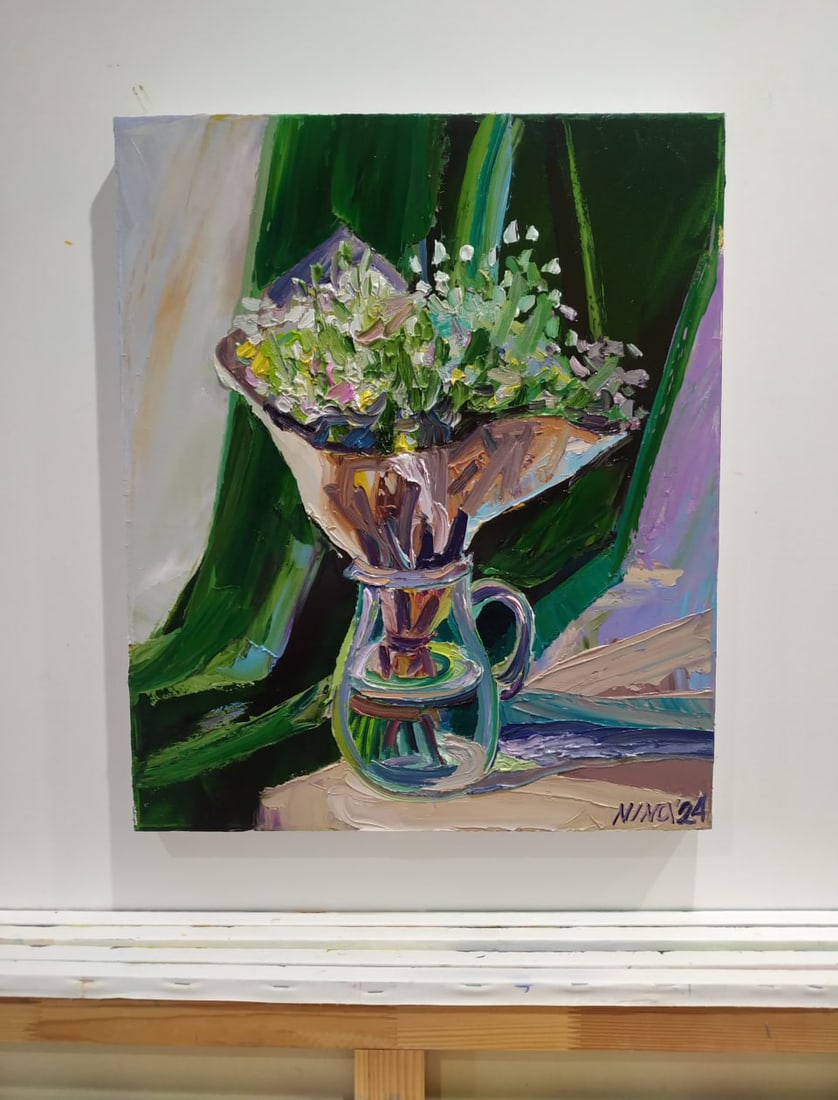 Oil painting Bouquet of daisies Nina L - 10