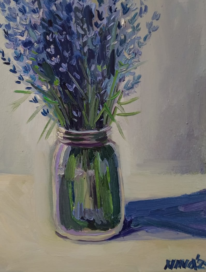 Oil painting lavender Nina L - 5