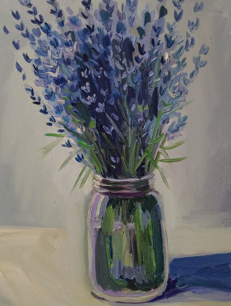 Oil painting lavender Nina L - 6