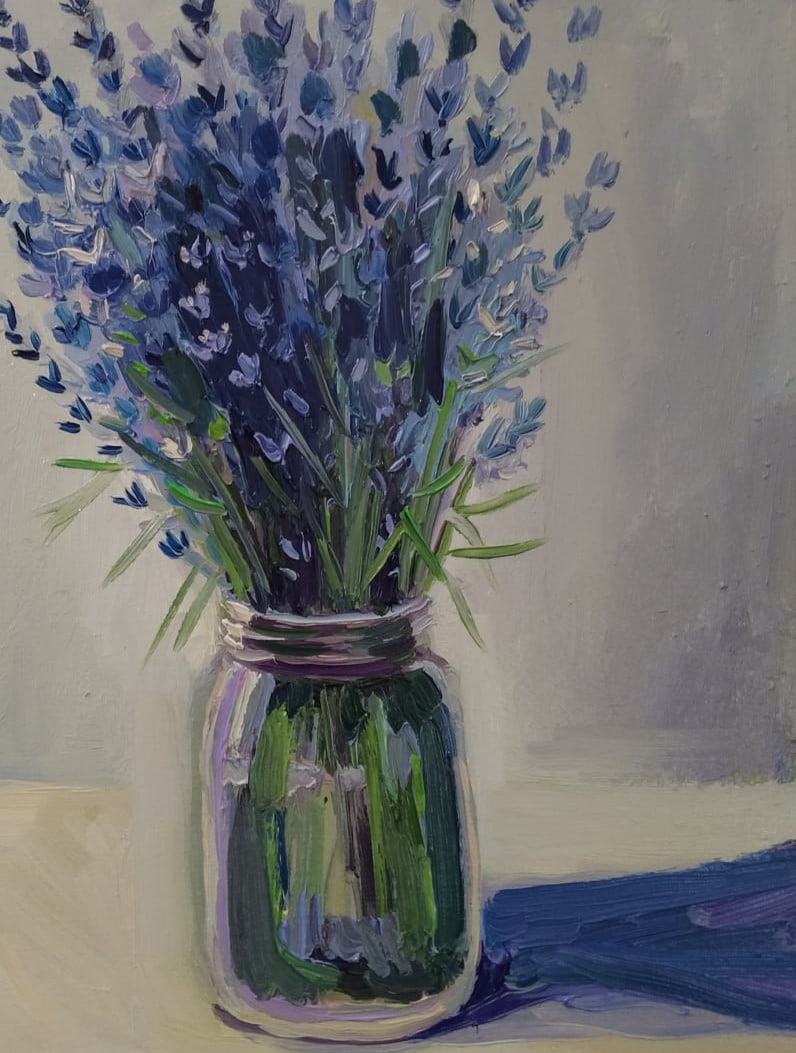 Oil painting lavender Nina L - 9