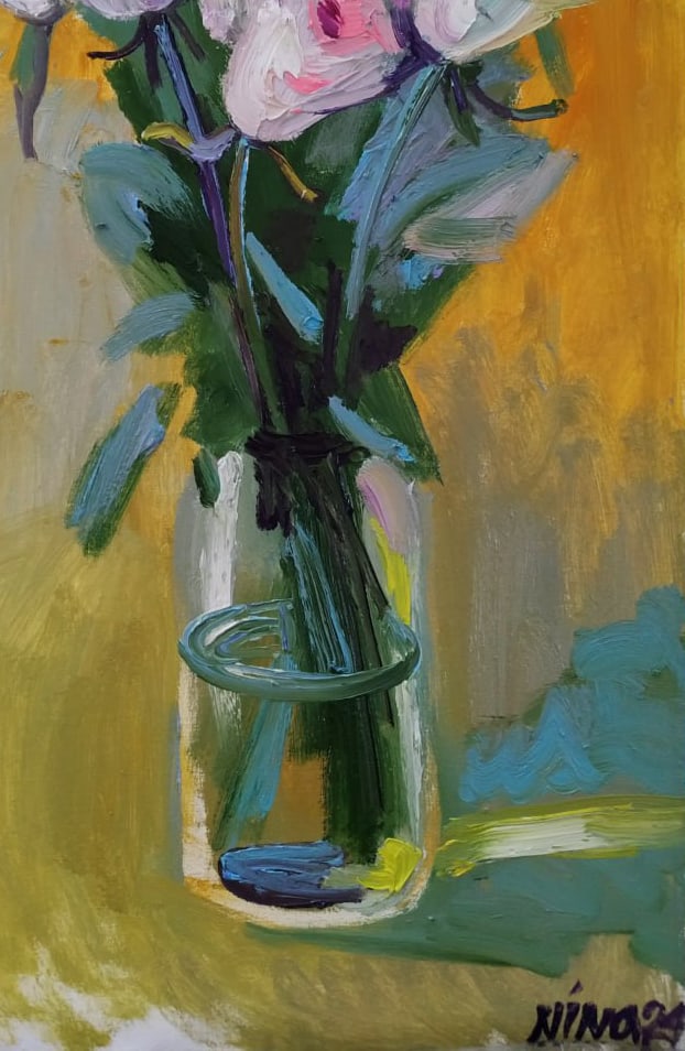 Oil painting Roses Nina L - 5