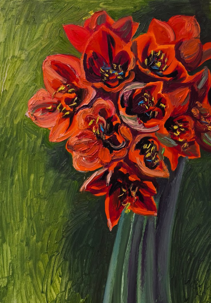 Oil painting Amaryllis Nina L - 2