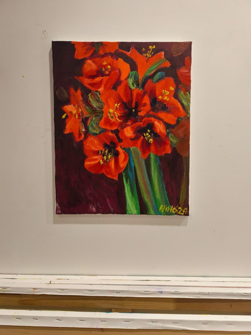 Oil painting Amaryllis Nina L - 10