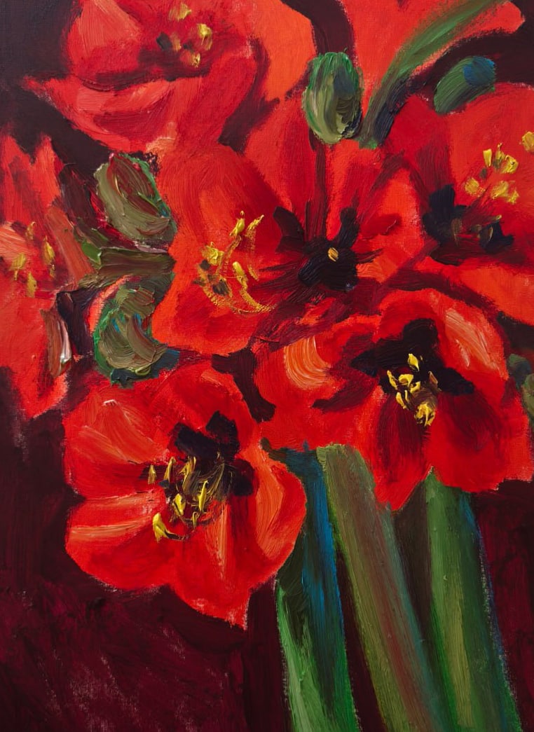Oil painting Amaryllis Nina L - 6