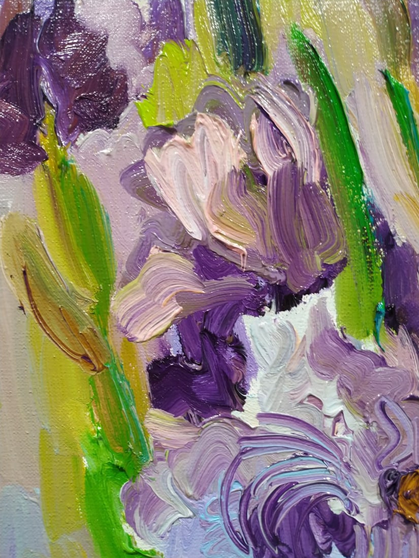 Oil painting Irises Nina L - 2