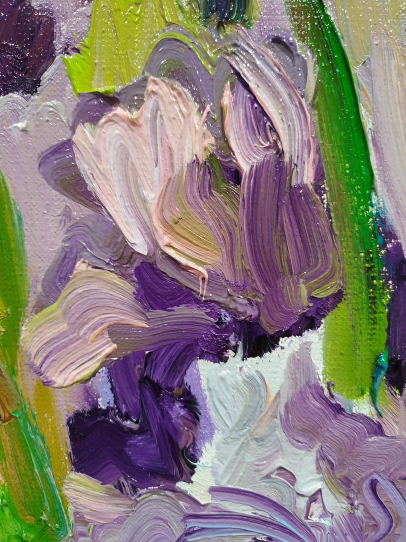 Oil painting Irises Nina L - 5