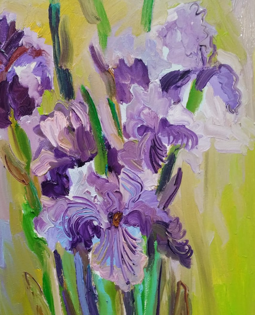 Oil painting Irises Nina L - 7