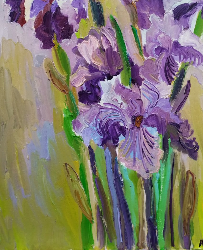 Oil painting Irises Nina L - 8