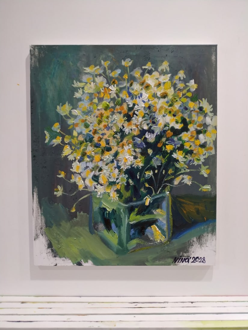 Oil painting Daisies Nina L - 12