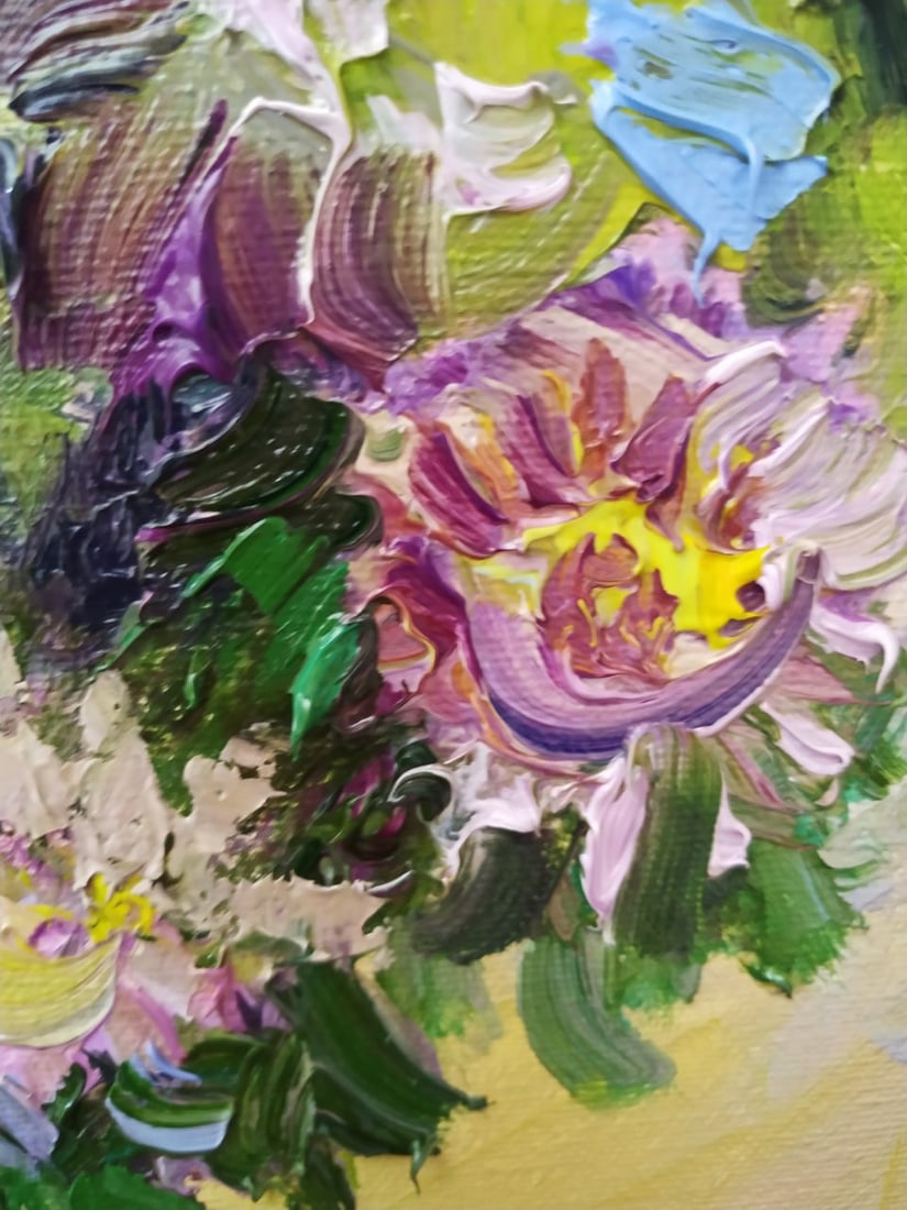 Oil painting Asters Nina L - 3