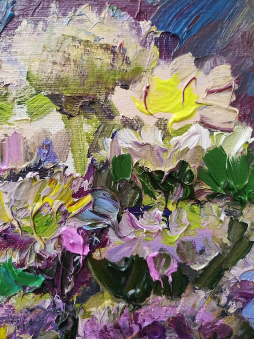 Oil painting Asters Nina L - 4