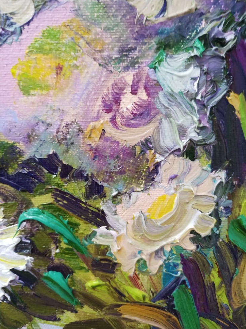 Oil painting Asters Nina L - 5