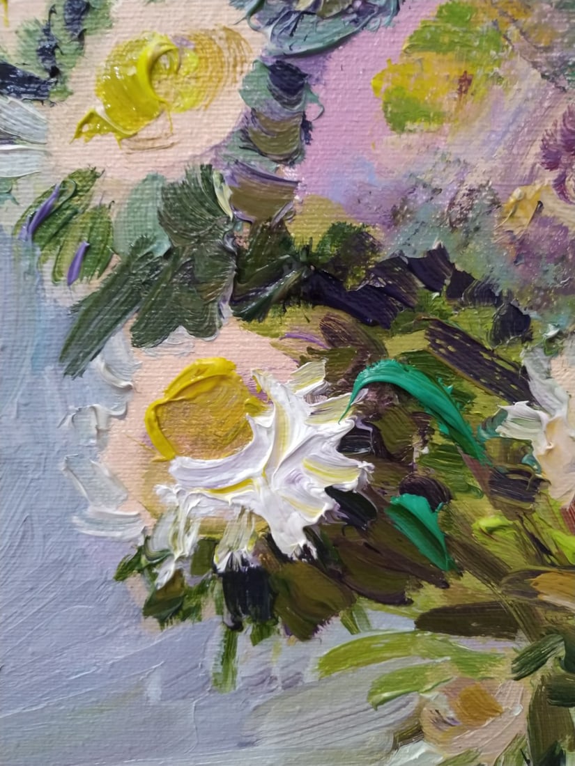 Oil painting Asters Nina L - 7
